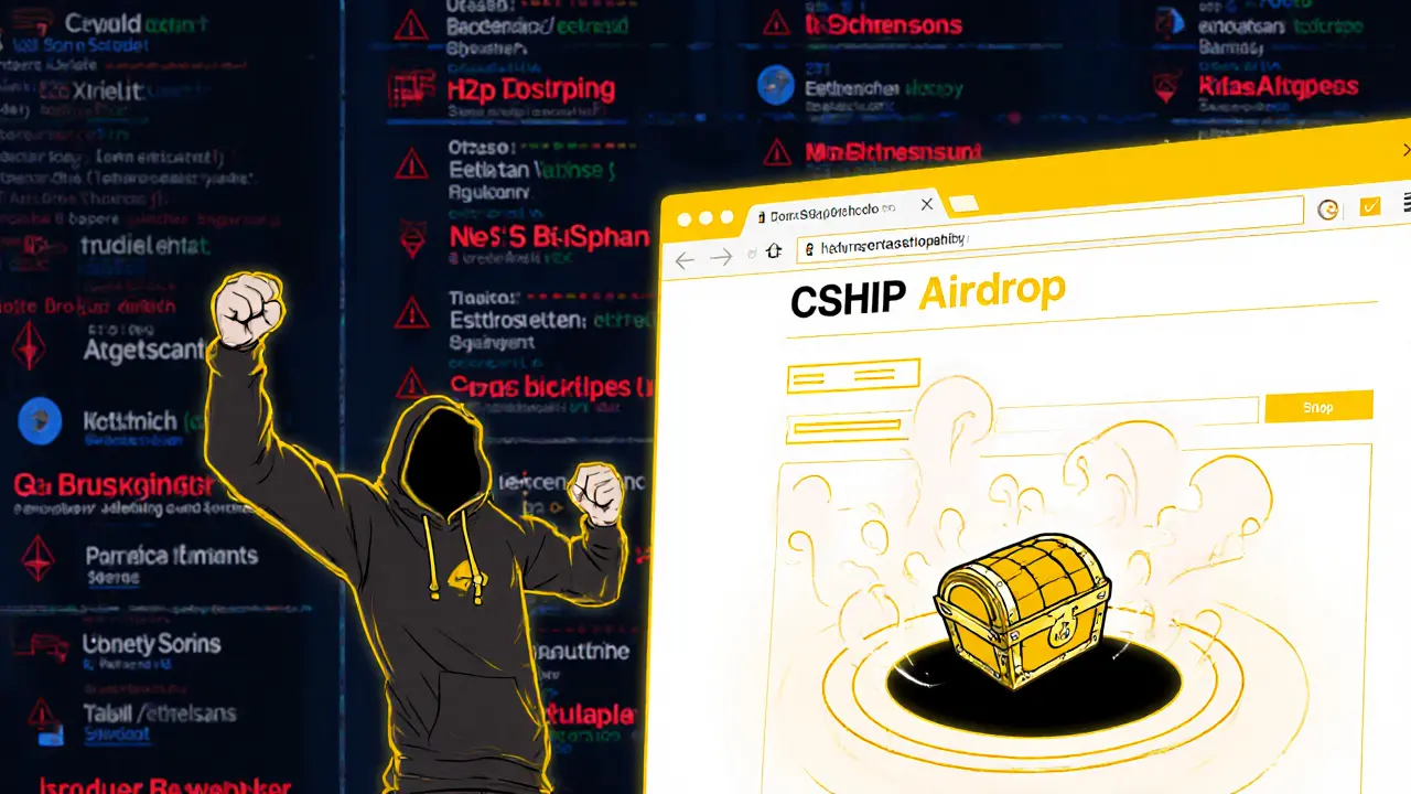 A hacker draining a wallet into a black hole while blockchain explorers show &#039;No Results Found&#039;.