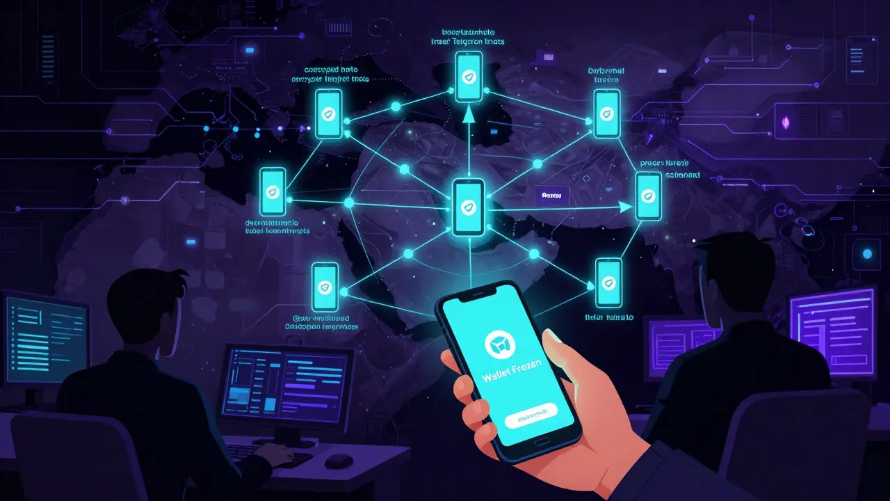 An underground crypto network using encrypted apps and border-crossing nodes to bypass Iran's trading bans.