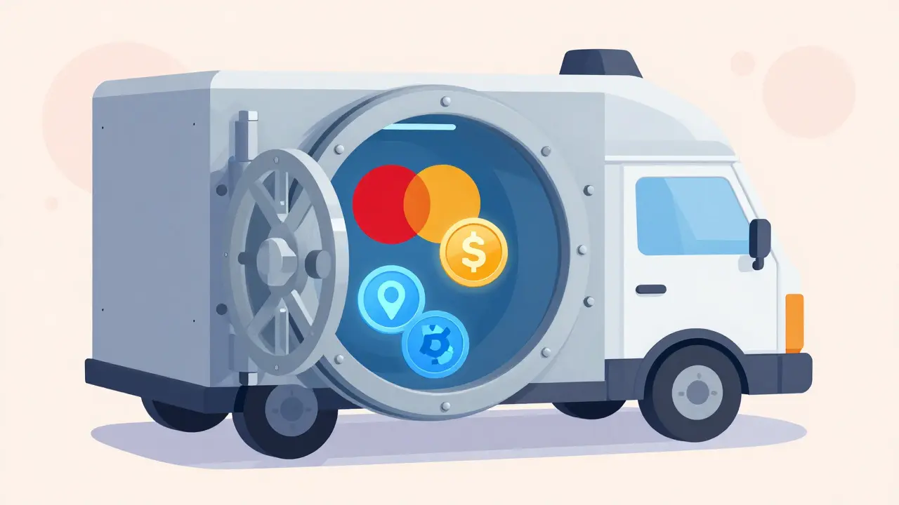 Vault holding Mastercard shares minting tokens via Solana blockchain for global investors