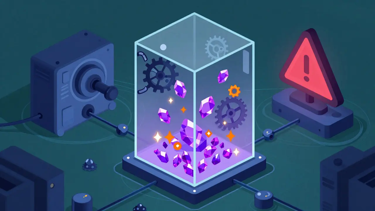 Liquidity farm crystal structure with gear mechanisms