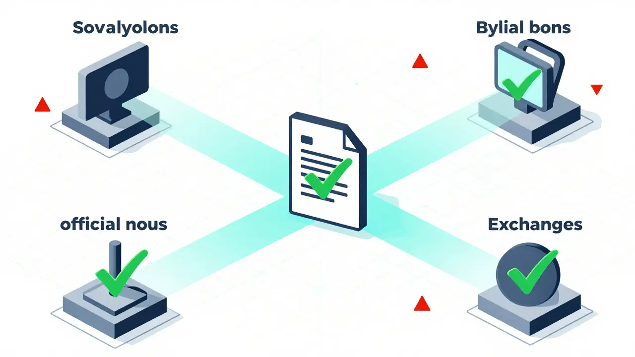 Scanning beams verify official security documents.