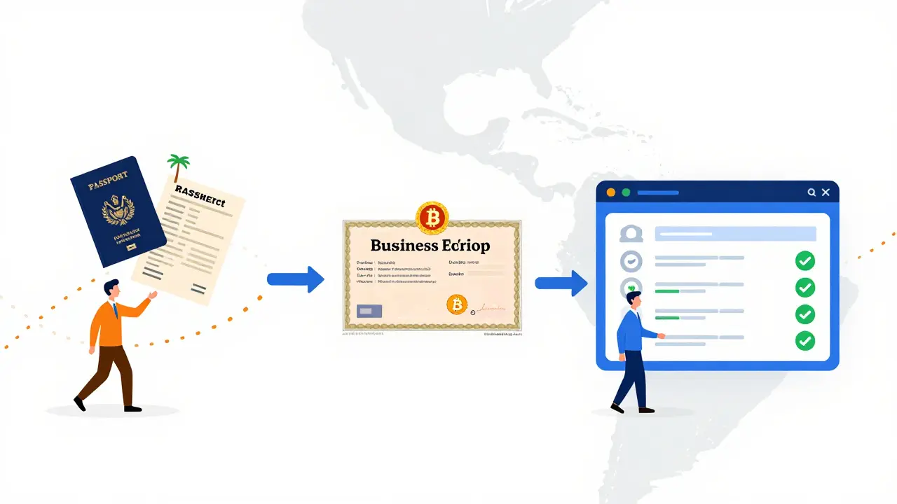 Investor pathway infographic showing three compliance stages