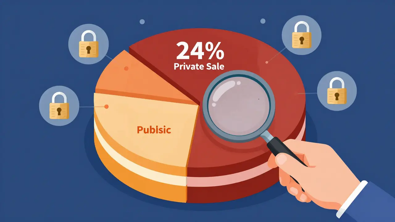Diagram illustrating HappyFans token distribution with high private sale allocation.
