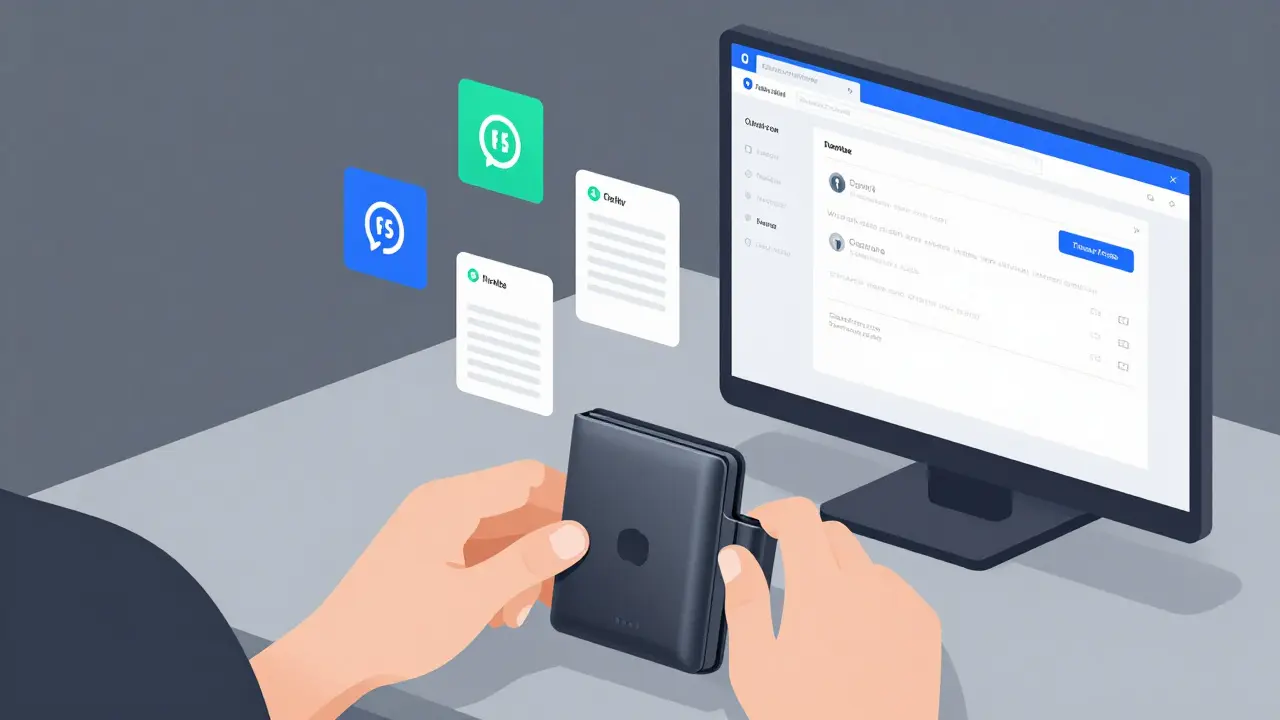 Hardware wallet and browser setup for safe crypto transactions
