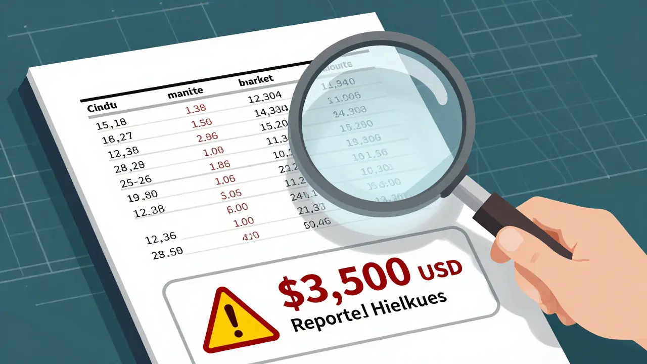 Diagram showing crypto record keeping and AML reporting thresholds