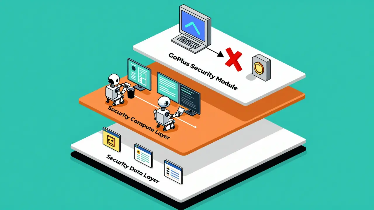 Three-layer security architecture diagram