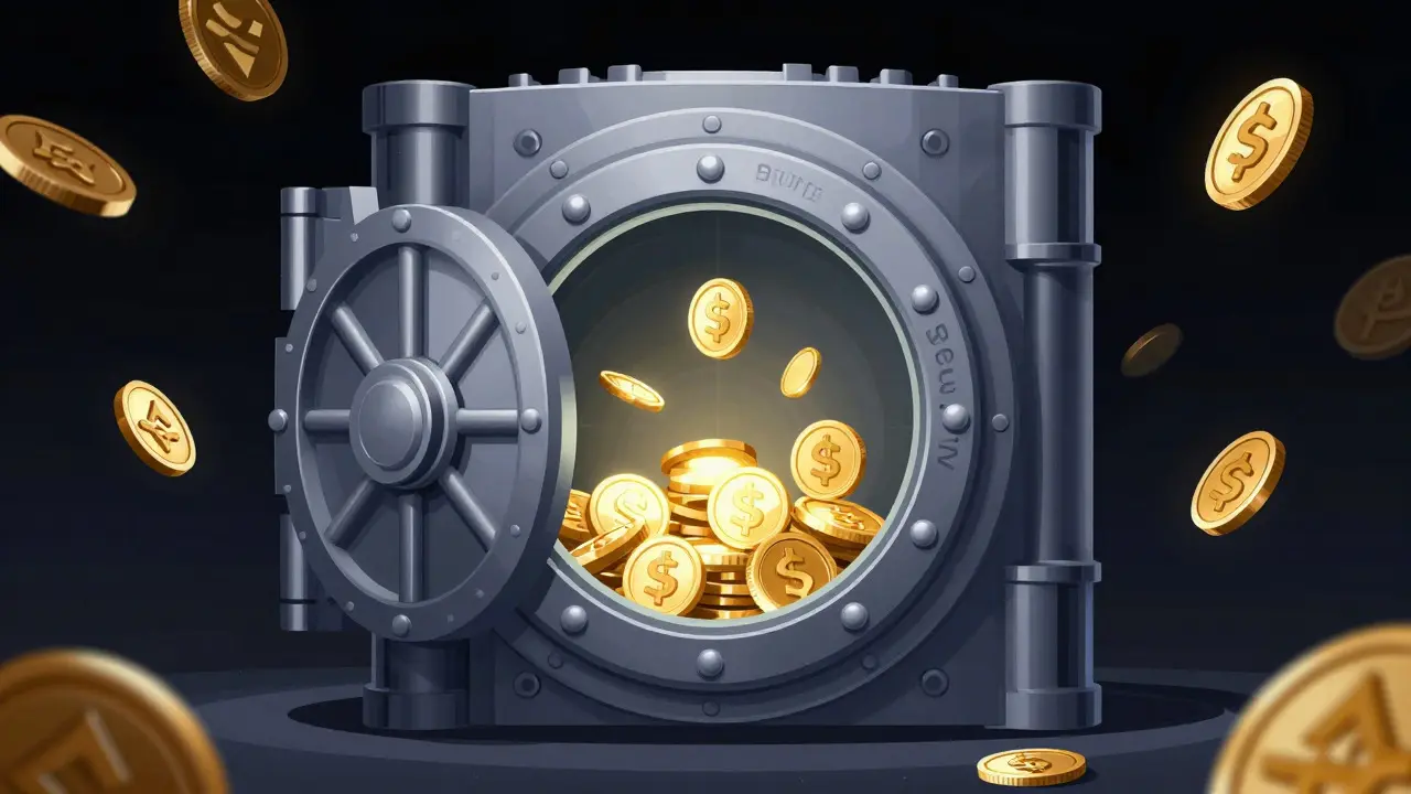 Secure digital vault with proof of reserves contrasting with chaotic loss