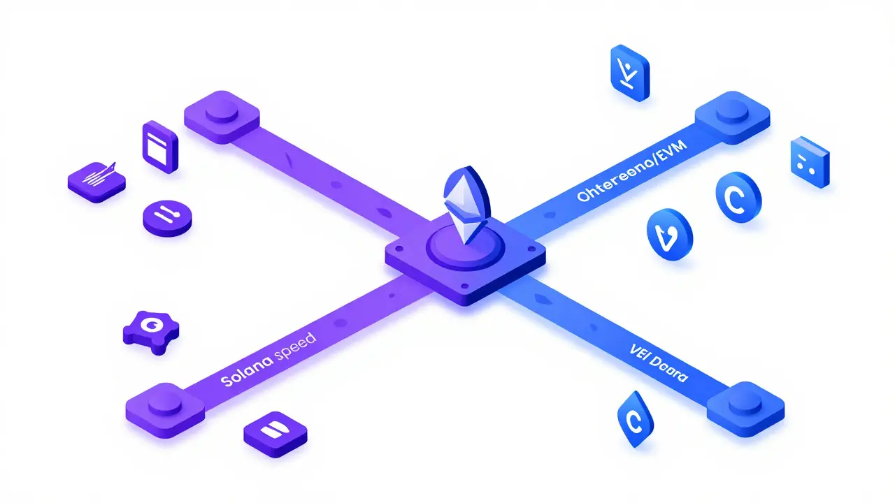 Chart illustrating VGBP operating on both Solana and Ethereum blockchain networks