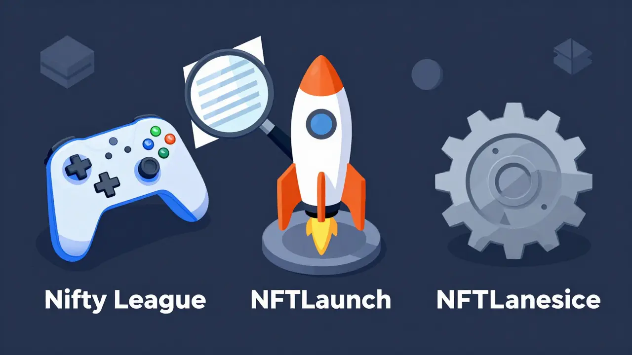 Comparison diagram of three different NFTL crypto projects