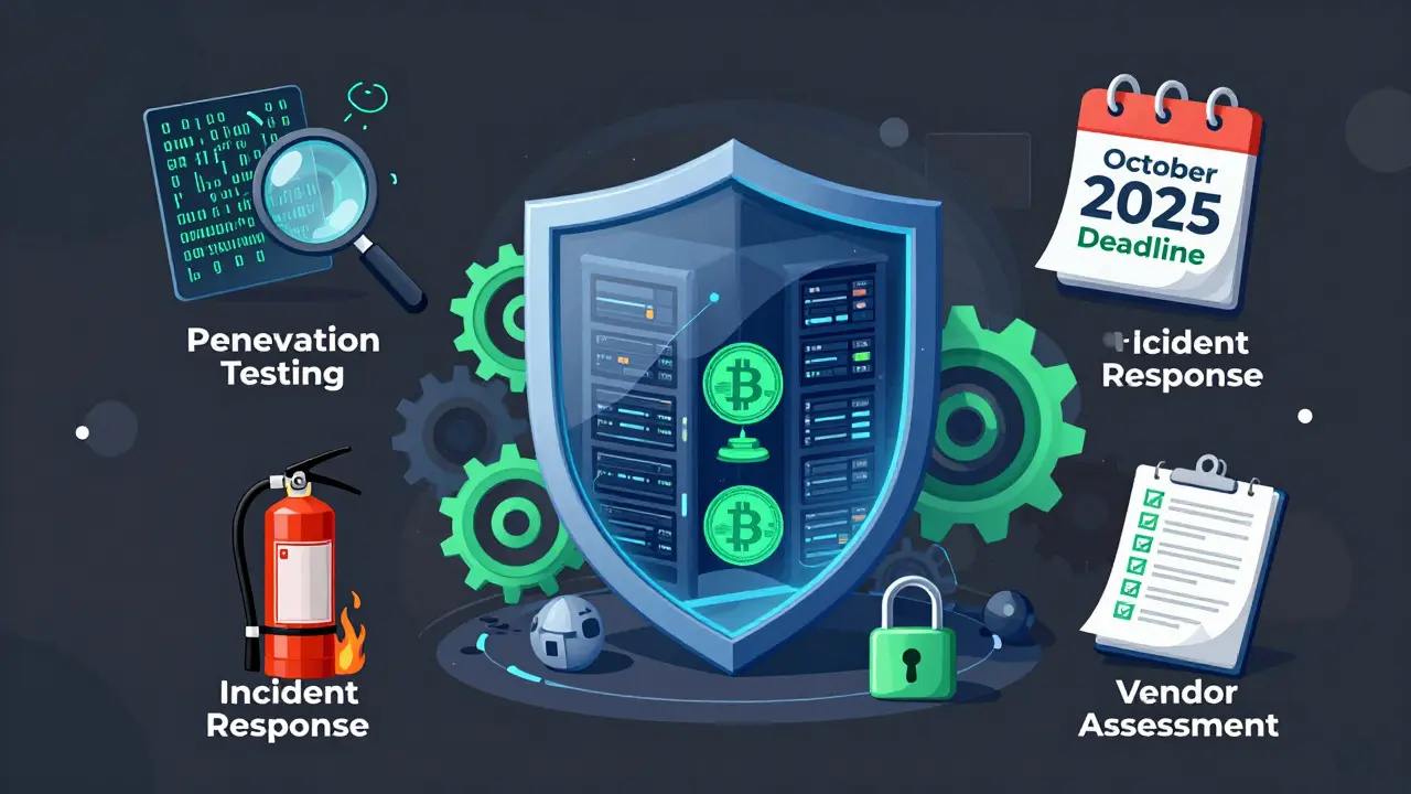 Digital fortress illustrating ADGM cybersecurity compliance and deadlines