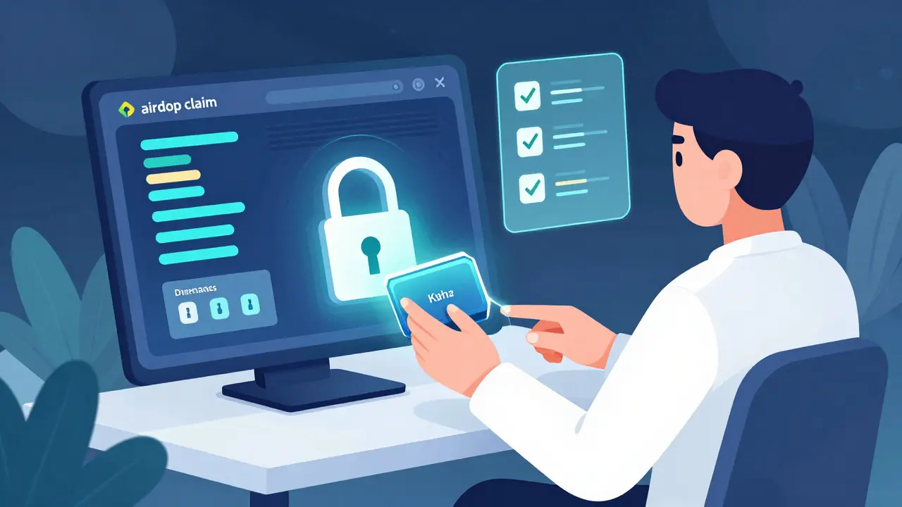 User connecting web3 wallet to exchange for airdrop rewards and challenges