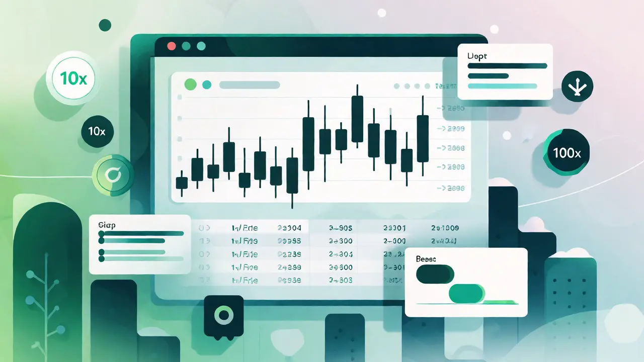 Abstract trading interface with leverage and fees