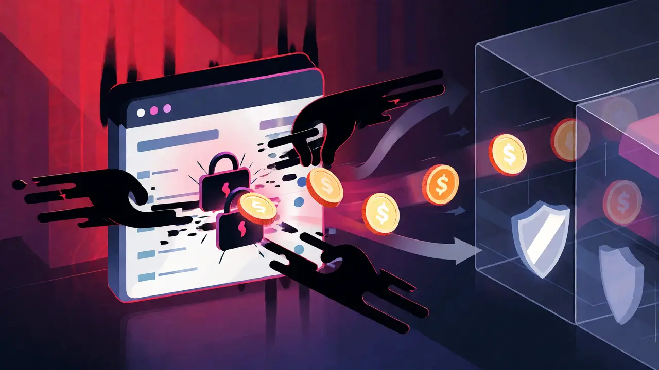 Digital vault breach illustration showing hack impact