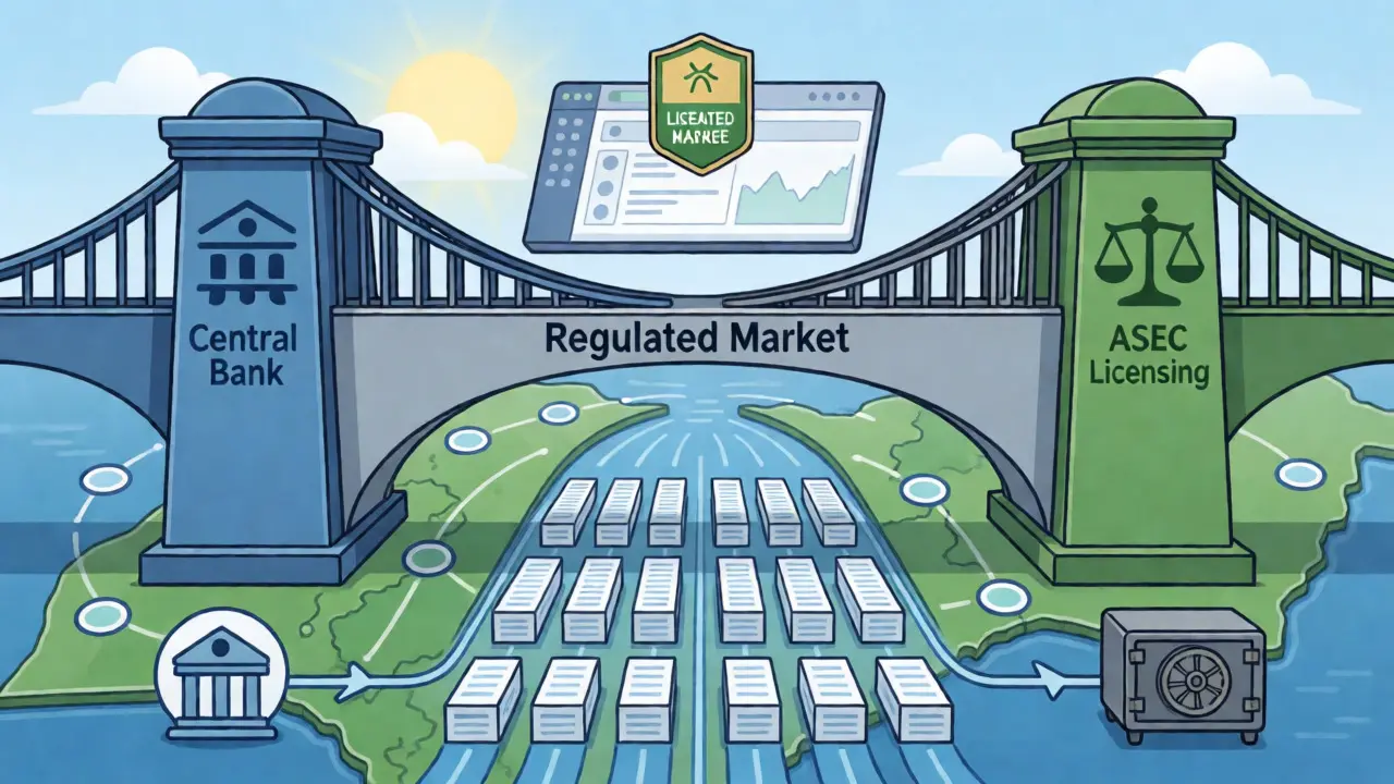 Structured framework with CBN and SEC pillars supporting regulated crypto bridges.